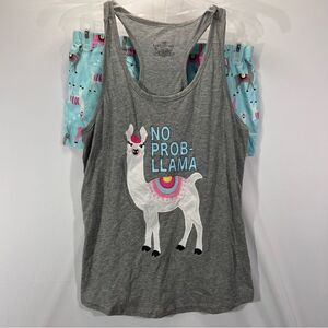 Lama Womens Matching Sleep Set Pajamas PJ Tank & Shorts Small NWT